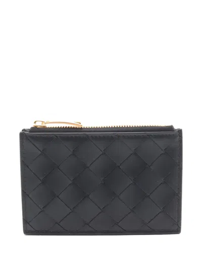 Pre-owned Bottega Veneta 2020s Intrecciato Leather Wallet In Black
