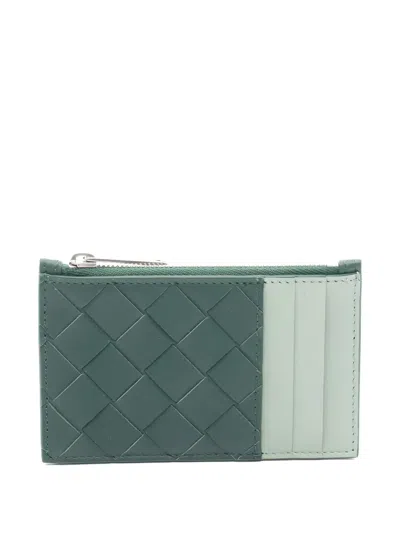 Pre-owned Bottega Veneta 2020s Intrecciato Leather Wallet In Green