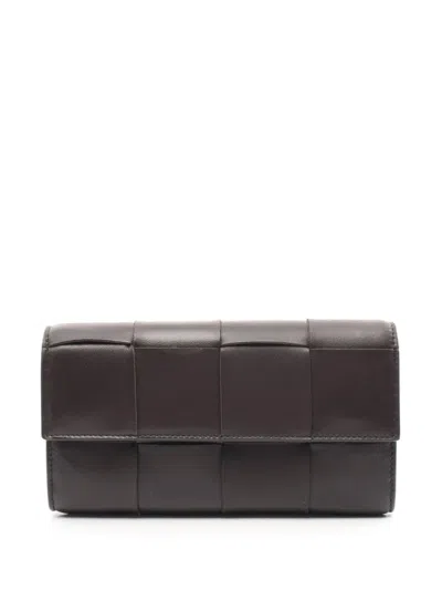 Pre-owned Bottega Veneta 2020s Intrecciato Wallet In Brown