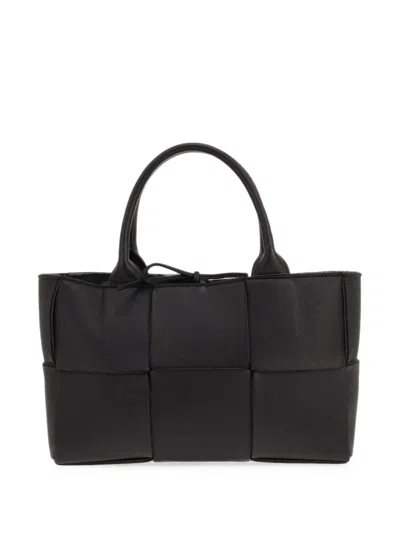 Pre-owned Bottega Veneta 2020s Mini Arco Intrecciato Leather Tote Bag In Black