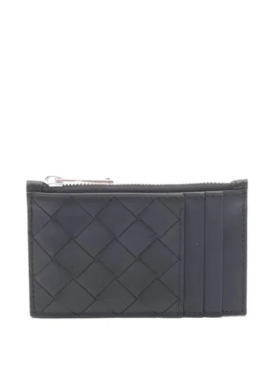 Pre-owned Bottega Veneta 2020s Signature Intrecciato Design Leather Wallet In Black