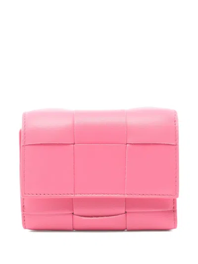 Pre-owned Bottega Veneta 2020s Small Cassette Maxi Intrecciato Wallet