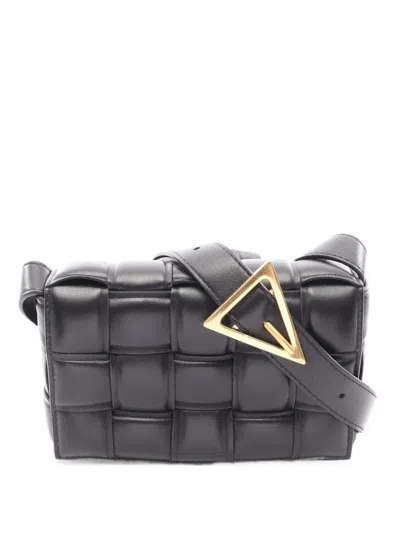 Pre-owned Bottega Veneta 2020s Small Padded Cassette Cross Body Bag In Black