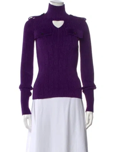 Pre-owned Bottega Veneta 2021 Wool Sweater In Purple