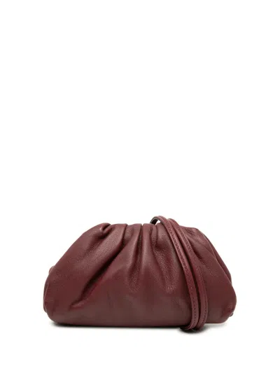 Pre-owned Bottega Veneta 2021-2026 Lambskin The Extra Mini Pouch Crossbody Bag In Red