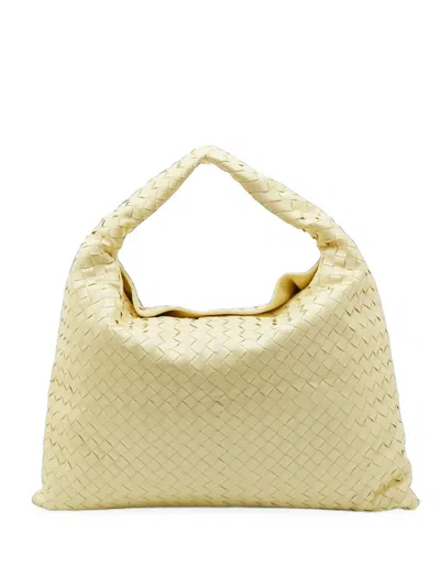 Pre-owned Bottega Veneta 2023 Large Intrecciato Tote Bag In Yellow