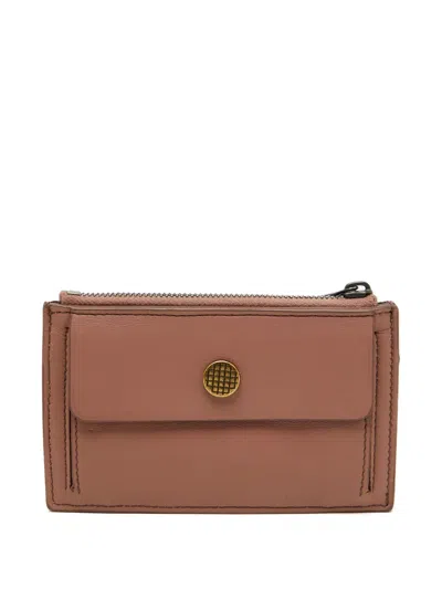 Pre-owned Bottega Veneta 2024 Intrecciato Leather Card Holder In Pink