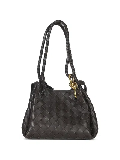 Pre-owned Bottega Veneta 2025 Intrecciato Parachute Shoulder Bag In Brown