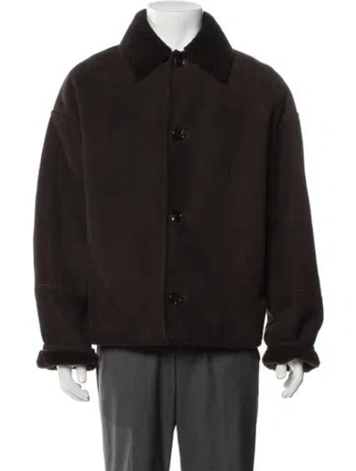 Pre-owned Bottega Veneta 2025 Lamb Fur Jacket In Brown