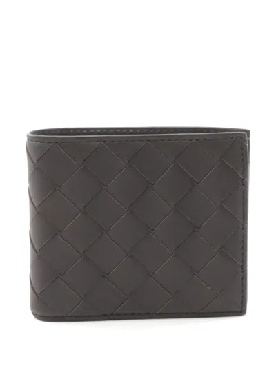 Pre-owned Bottega Veneta 20s Intrecciato Wallet In Black