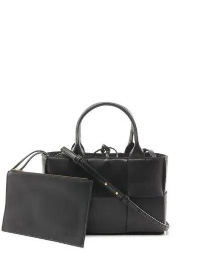 Pre-owned Bottega Veneta 20s Mini Arco Two-way Handbag In Black