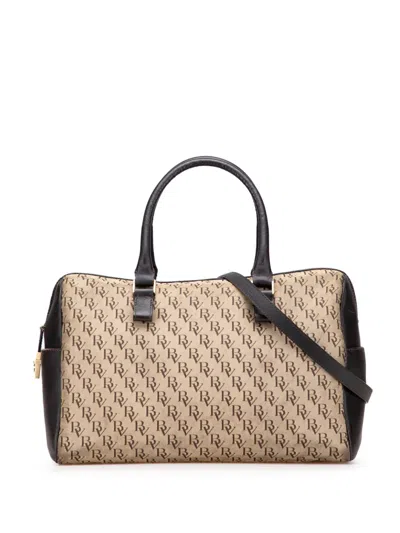 Pre-owned Bottega Veneta 20th Century Bv Monogram Canvas Satchel