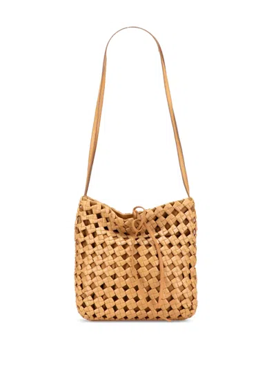 Pre-owned Bottega Veneta 20th Century Woven Leather Intrecciato Shoulder Bag In Brown