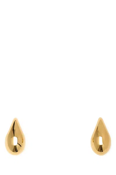 Bottega Veneta ? 3 Cm X 5 Cm Sterling Silver Drop Earrings With Gold Finish