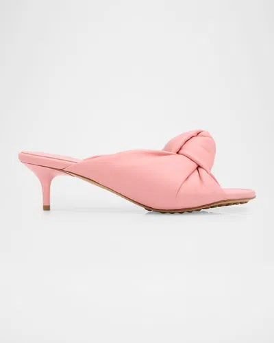 Bottega Veneta 35mm Cherry Knotted Leather Mule Sandals In Pink