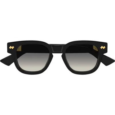 Bottega Veneta 48mm Small Round Sunglasses In Burgundy
