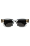 Bottega Veneta 49mm Rectangular Sunglasses In Crystal