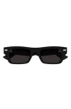 Bottega Veneta Bv1351s Linea Ribbon 001 Black Grey Sunglasses