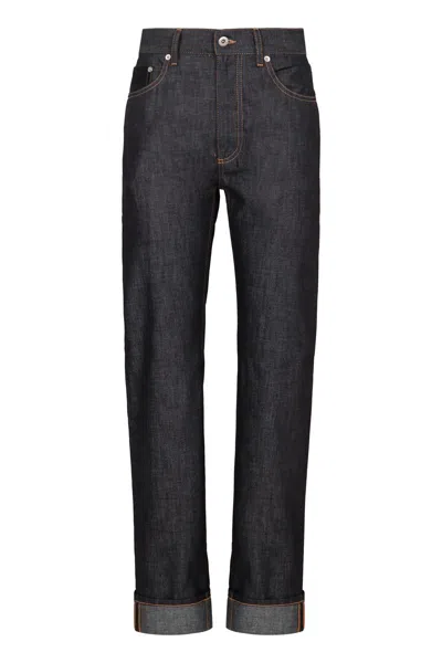 Bottega Veneta 5-pocket Straight-leg Jeans In Black