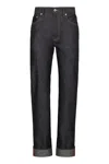 Bottega Veneta Womens Indigo Folded-cuffs Straight-leg Denim Jeans In Black