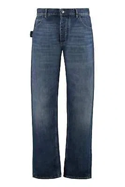 Pre-owned Bottega Veneta 5-pocket Straight-leg Jeans In Blue