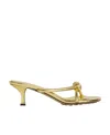 Bottega Veneta Blink Metallic Knot Slide Sandals In Yellow
