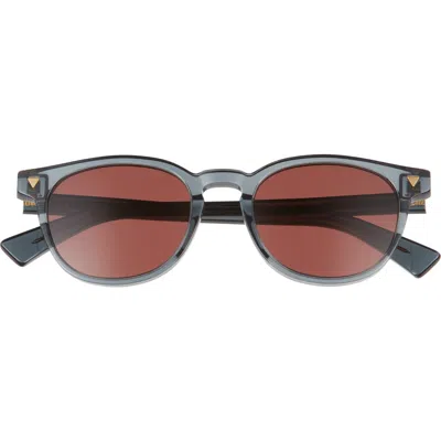 Bottega Veneta 50mm Oval Sunglasses In Grey