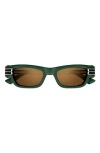 Bottega Veneta Bolt Squared Injected Acetate Sunglasses In Green