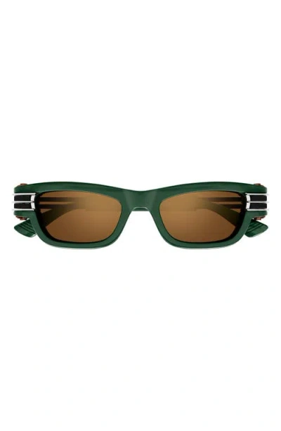 BOTTEGA VENETA BOTTEGA VENETA 50MM RECTANGULAR SUNGLASSES