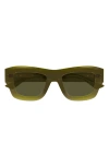 Bottega Veneta 50mm Square Sunglasses In Green