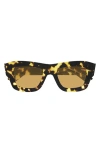 Bottega Veneta Bv1357s Linea Ribbon 003 Havana Brown Sunglasses In Havana