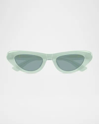 Bottega Veneta 51mm Bombe Cateye Sunglasses In Green