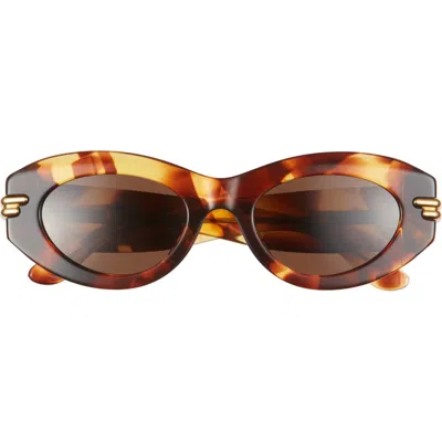 BOTTEGA VENETA BOTTEGA VENETA 51MM OVAL SUNGLASSES