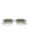 Bottega Veneta Bv1442s Linea Intrecciato 003 Green Grey Sunglasses In Pink