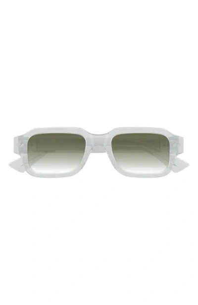 Bottega Veneta Bv1442s Linea Intrecciato 003 Green Grey Sunglasses In Pink