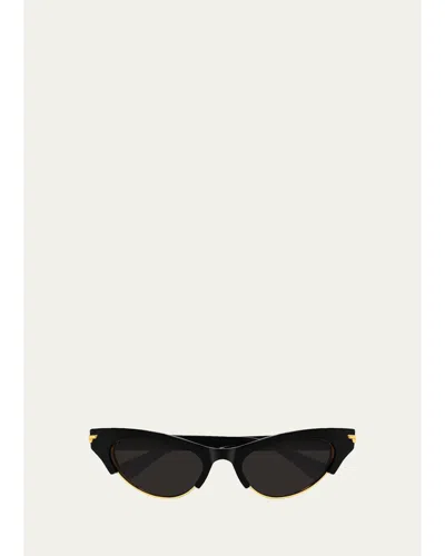 Bottega Veneta Eyewear Cat Eye Frame Sunglasses In Black