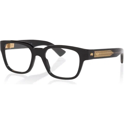 Bottega Veneta 52mm Rectangle Optical Glasses In Black