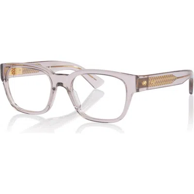 Bottega Veneta 52mm Rectangle Optical Glasses In Gray