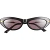 Bottega Veneta 53mm Cat Eye Sunglasses In Black