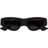 Bottega Veneta 53mm Cat Eye Sunglasses In Black