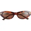 Bottega Veneta 53mm Cat Eye Sunglasses In Brown