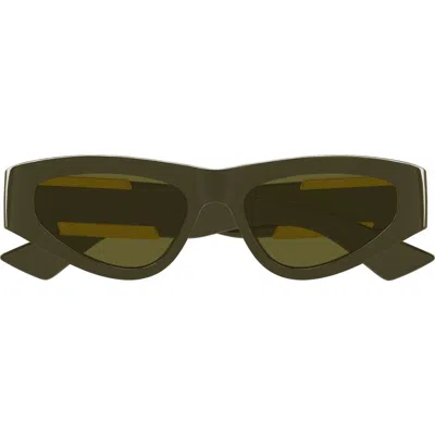 Bottega Veneta 53mm Cat Eye Sunglasses In Green