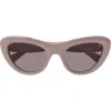 Bottega Veneta 53mm Cat Eye Sunglasses In Pink