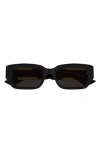 Bottega Veneta Dash Rectangular Acetate Sunglasses In Black