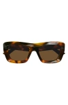 Bottega Veneta 53mm Rectangular Sunglasses In Havana