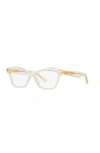 Bottega Veneta 54mm Cat Eye Optical Glasses In Yellow