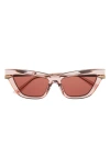 Bottega Veneta 54mm Cat Eye Sunglasses In Red