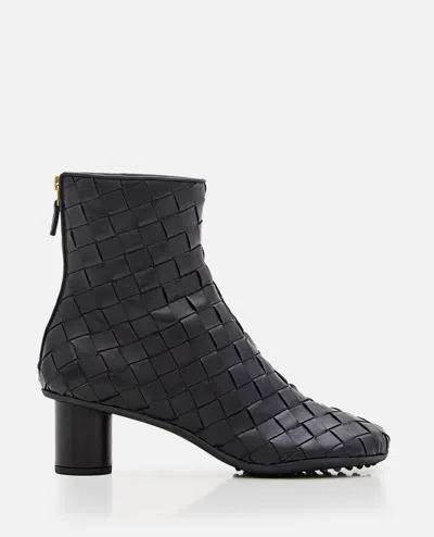 BOTTEGA VENETA 50MM ATOMIC KITTEN NAPPA OPAQUE WEAVE ANKLE BOOT