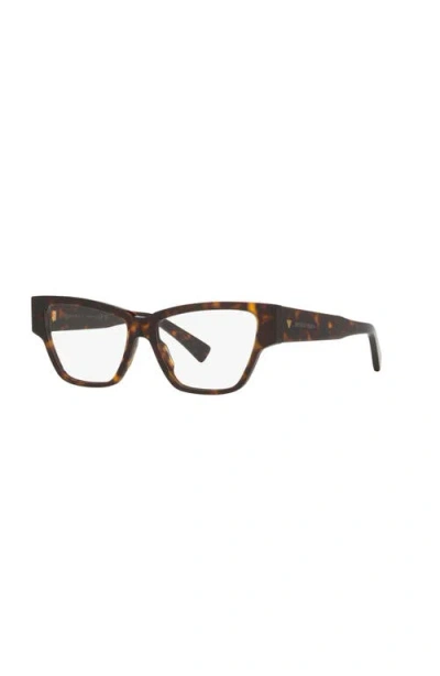 Bottega Veneta 55mm Cat Eye Optical Glasses In Brown