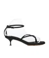 Bottega Veneta 55mm Stud-embellished Sandals In Black